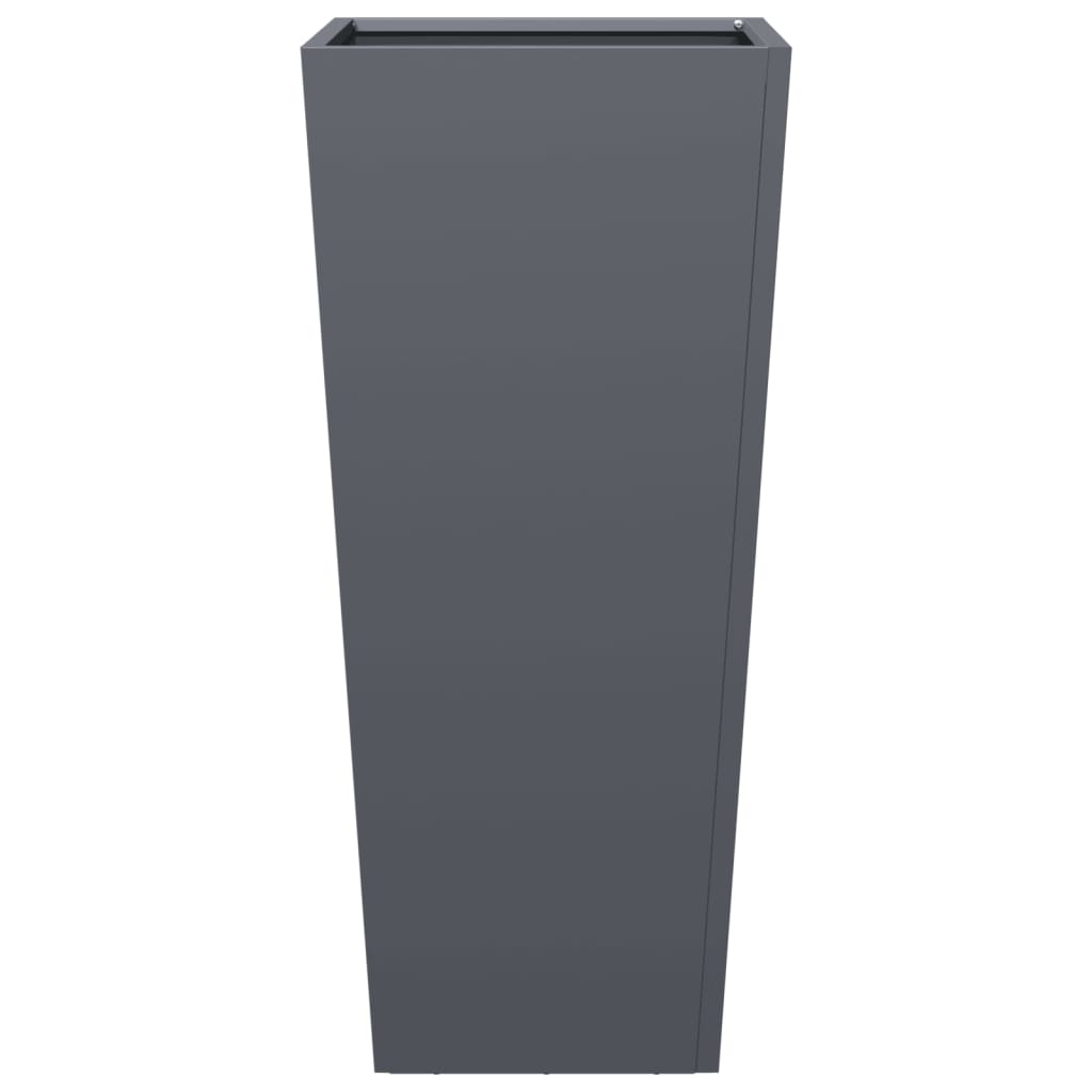 vidaXL Pflanzkübel Anthrazit 35x35x75 cm Stahl - Image 5