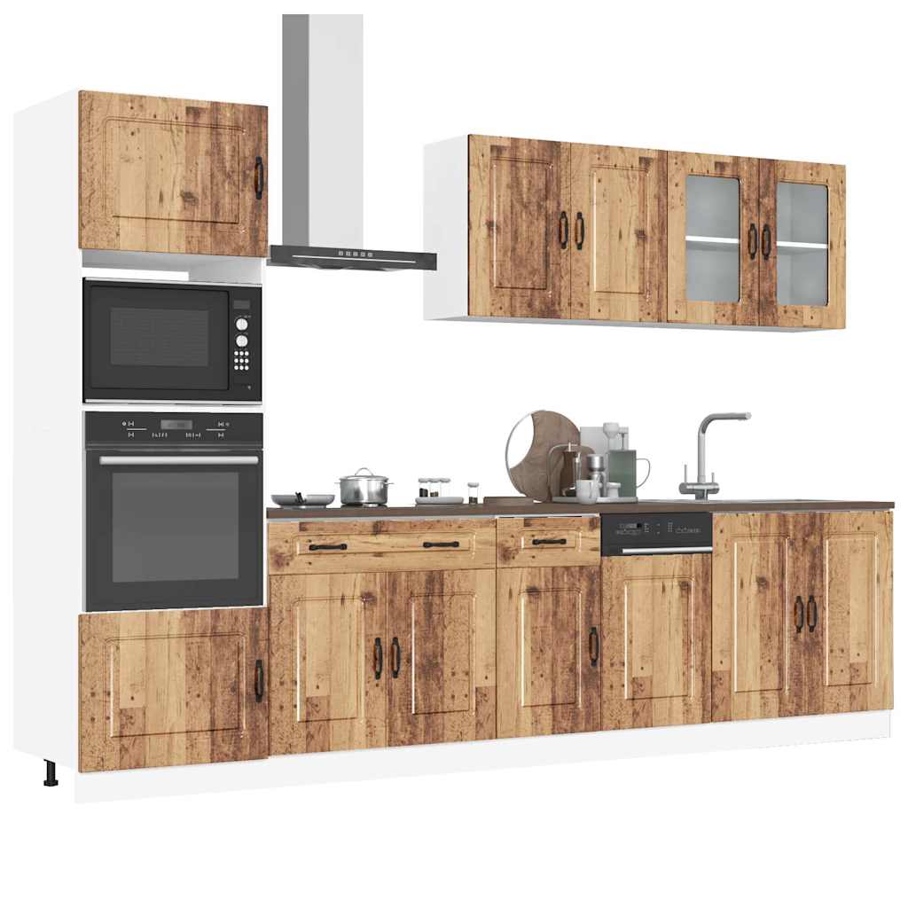 vidaXL Mueble cocina Kalmar madera vieja 7 pzas madera contrachapada