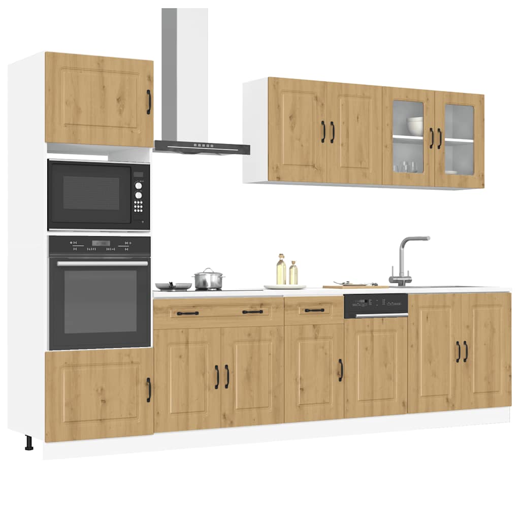 vidaXL Mueble de cocina Kalmar 7 piezas artesanal roble