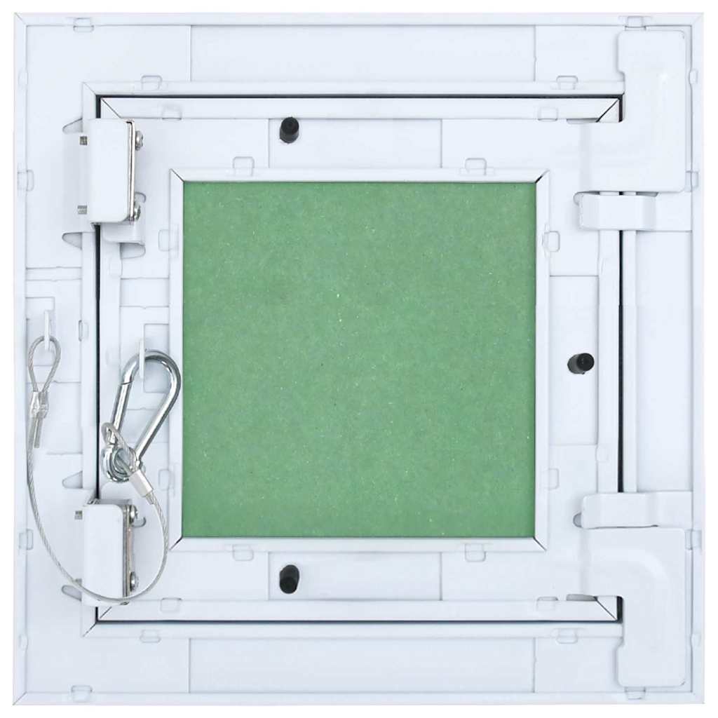 vidaXL Zugangstür Weiß 20 x 20 cm Aluminium und Gipskarton - Image 4