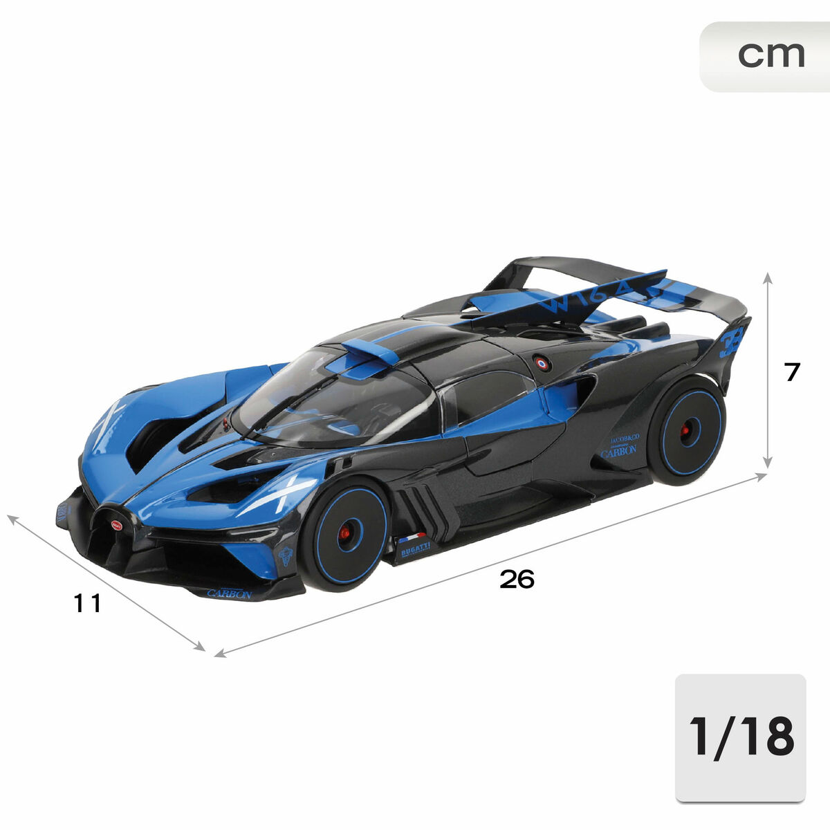 Macchina Bburago GT Bugatti Bolide 1:18 - Image 4