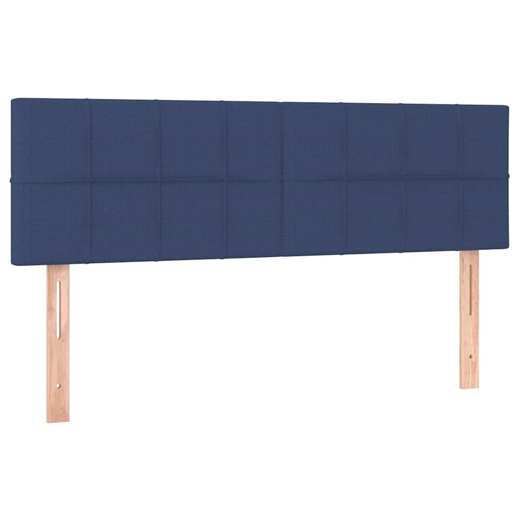 vidaXL Sommier à lattes de lit avec matelas Bleu 140x200 cm Tissu - Image 6