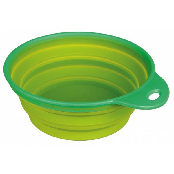 Ciotola Pieghevole per Animali Domestici Trixie Travel Silicone 1 L Verde