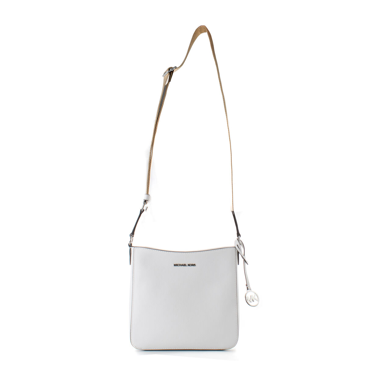 Borsa a Tracolla Michael Kors 35T4STVC5L-OPTIC-WHITE Bianco 22 x 20 x 7 cm