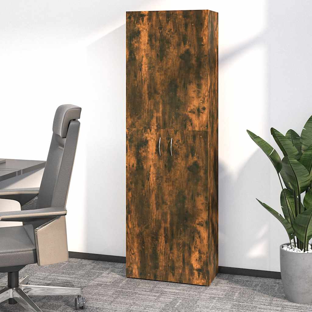 vidaXL Armario de oficina contrachapado roble ahumado 60x32x190 cm