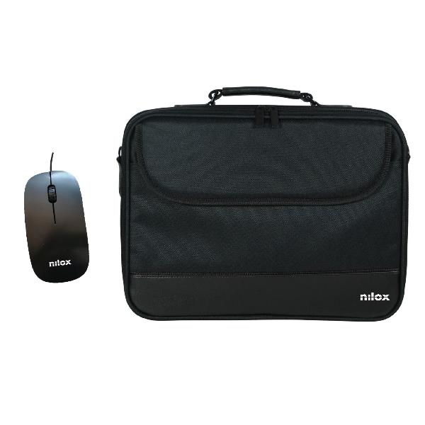 Valigetta per Portatile e Mouse Nilox NXMOS5156BK 15,6" Nero 16"
