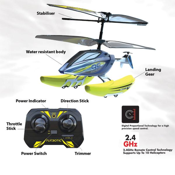 Macchinina Radiocomandata Flybotic Helico Aqua Blaze Giallo - Image 4
