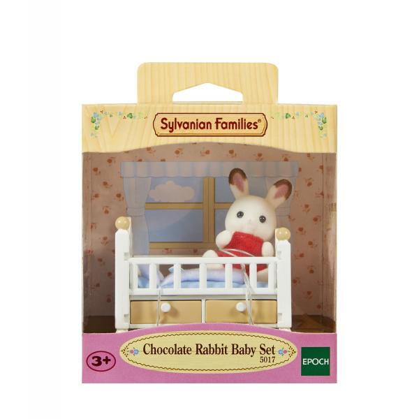 Personaggi d'Azione Sylvanian Families Baby Rabbit Chocolate Bed