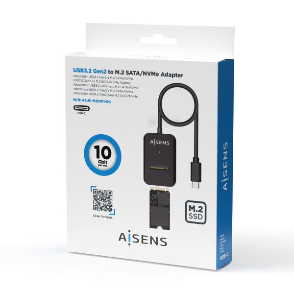 Adattatore da USB a SATA per Hard Disk Aisens ASUC-M2D011-BK - Image 4
