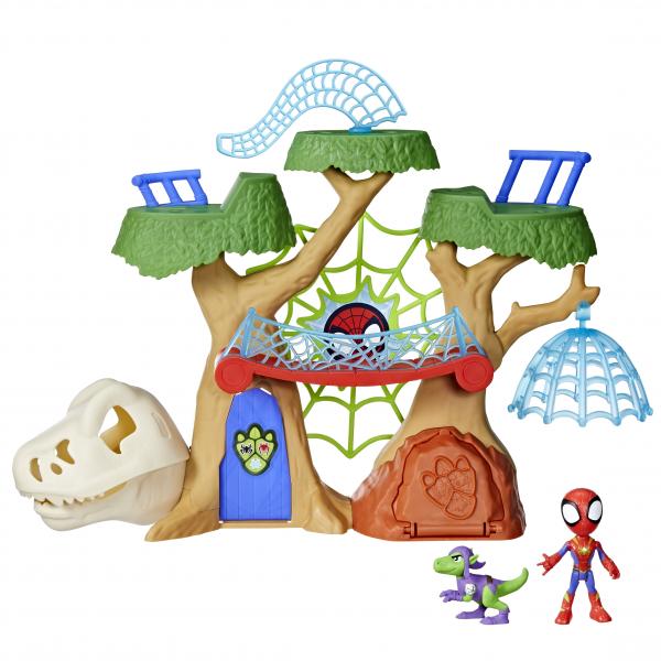 Playset Hasbro Base forestal con Dino-Webs de Spidey