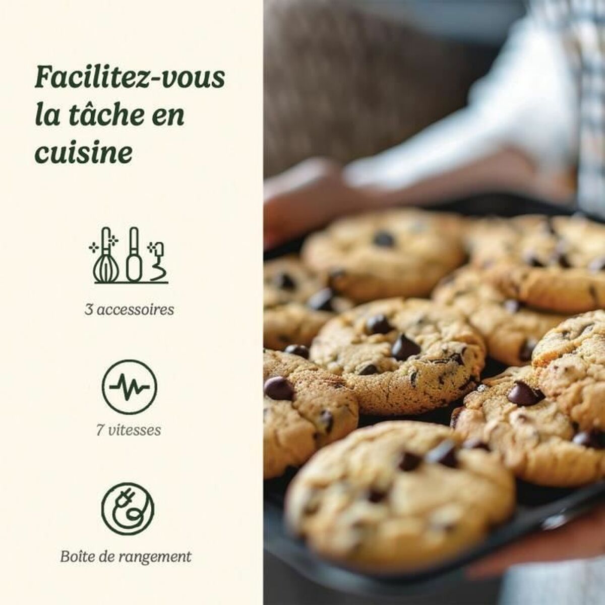 Sbattitore a Fruste Cuisinart HM7U/E POWER ADVANTAGE Bianco 200 W - Image 5