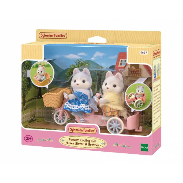Playset Sylvanian Families Husky siblings and their tandem