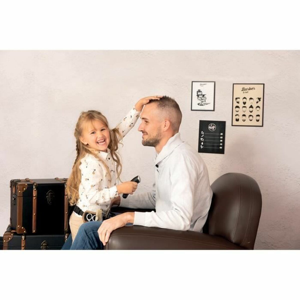 Set di Trucchi per Bambini Smoby BARBER & CUT BELT Nero - Image 4