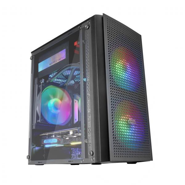 Cassa Micro ATX Mars Gaming MC300 Nero RGB mATX