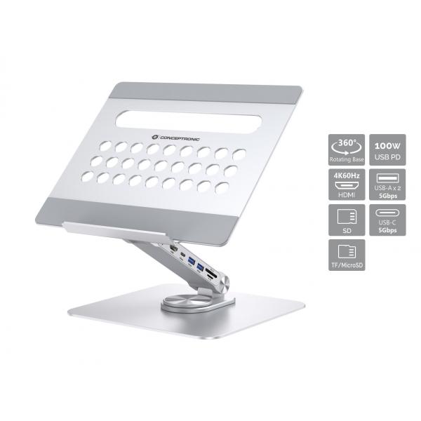Supporto per Portatile Conceptronic DONN27G Alluminio