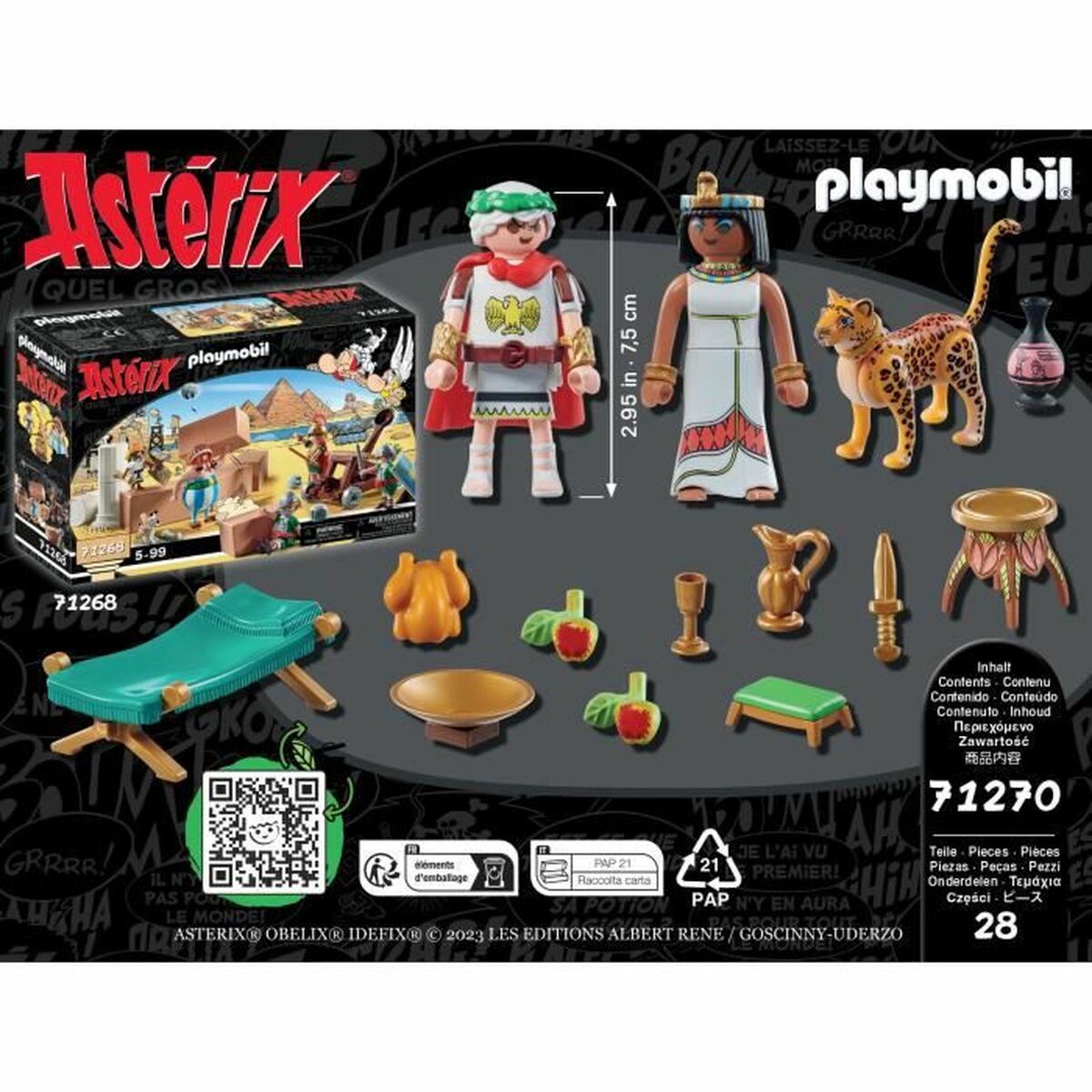 Playset Playmobil 71270 - Asterix: César and Cleopatra 28 Pezzi - Image 3