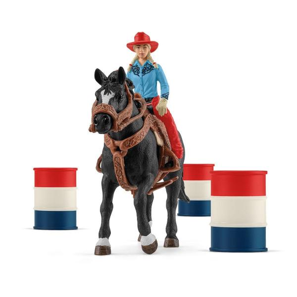 Playset Schleich Cowgirl Barrel Racing Fun