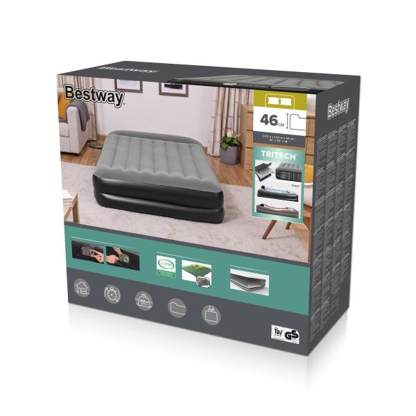 Bestway Letto Matrimoniale con Motore 203x152x46 cm Gonfiabile e Camping 67403