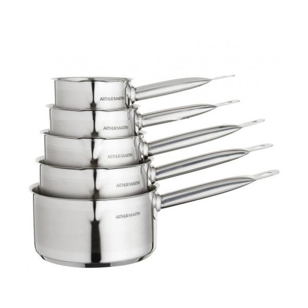 Set di pentolini Arthur Martin Argentato Acciaio inossidabile 5 Pezzi