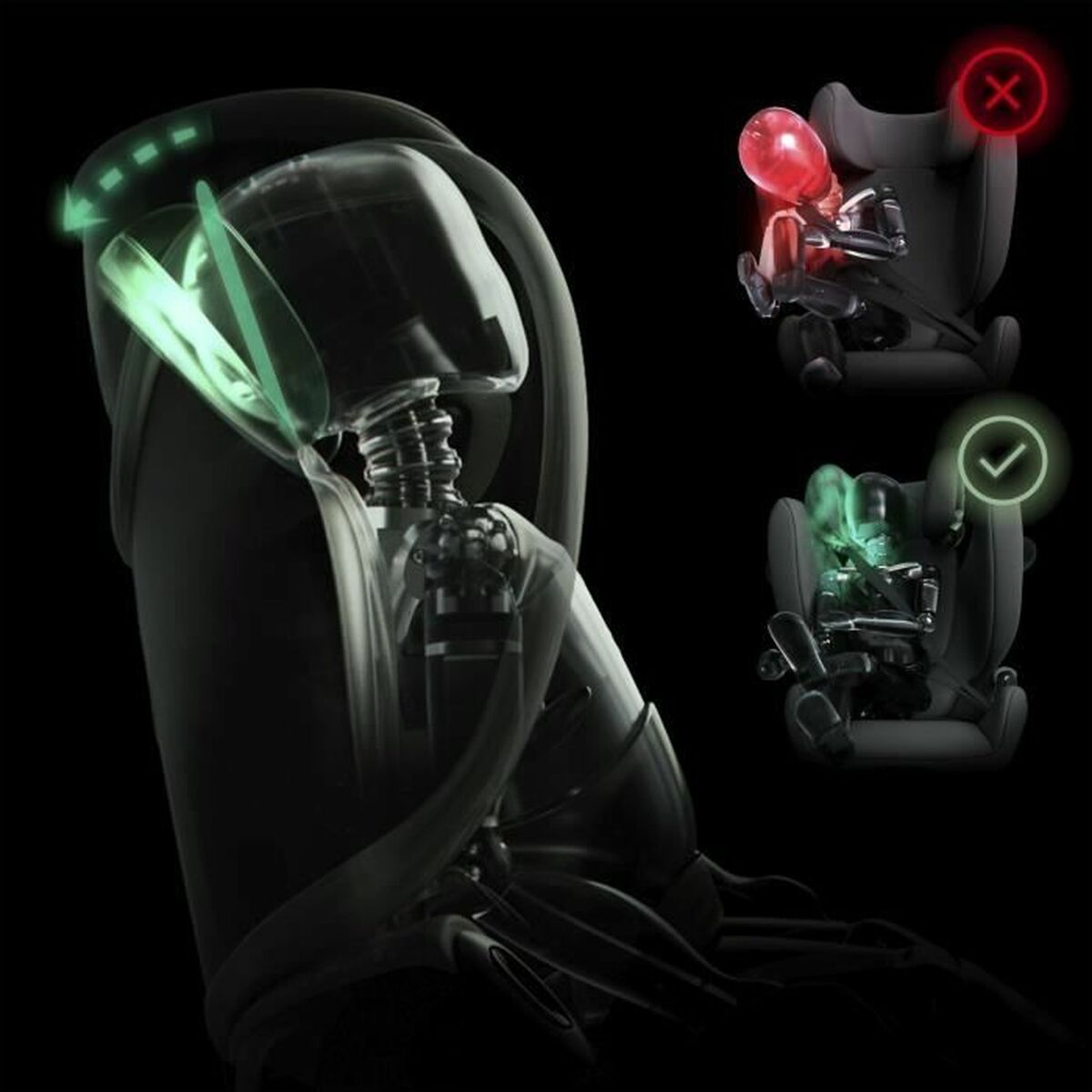 Seggiolino Auto Cybex Solution X i-Fix Rumba Nero ECE R129/04 ISOFIX - Image 3