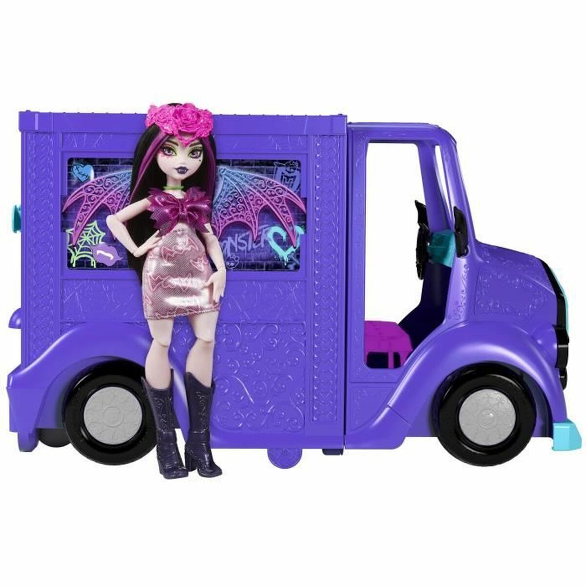 Bambolotto Bebè con Accessori Monster High Tour Bus Rock Sang-sationnel