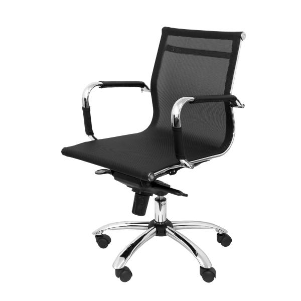 Poltrona da Ufficio Barrax confidente Piqueras y Crespo 204CBNE Nero - Image 3