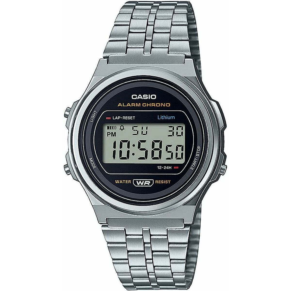 Orologio Unisex Casio  A171WE-1AEF Argentato (Ø 36 mm) (37,5 mm)