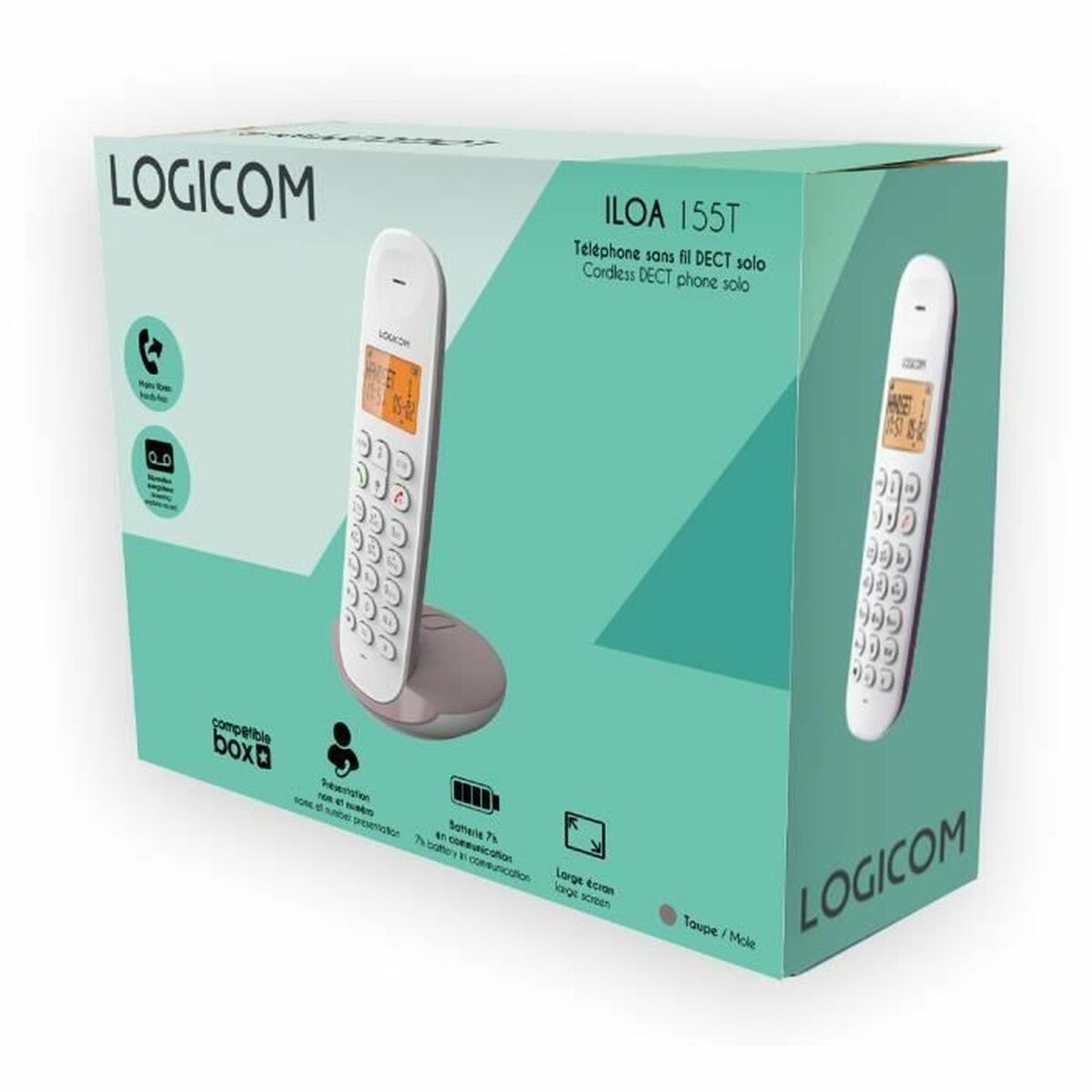 Telefono Senza Fili Logicom ILOA 155T SOLO Marrone Grigio Taupé - Image 5