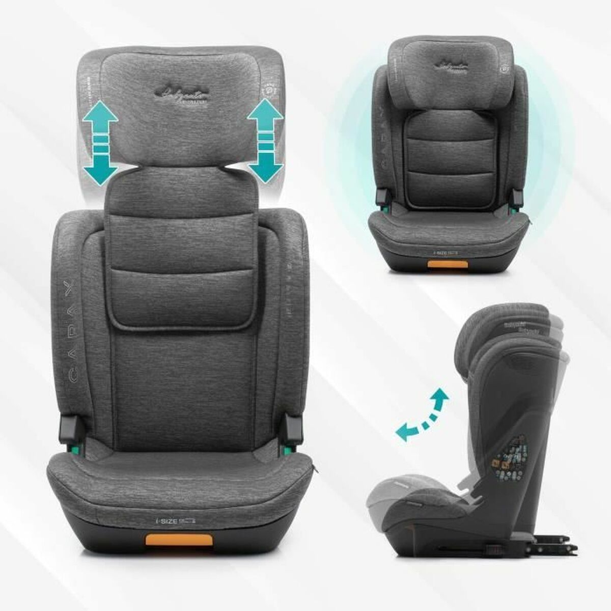 Seggiolino Auto Babyauto CAPAX BLACK LINE Nero II (15-25 kg) III (22 - 36 kg) Per bambini ECE R129 - Image 4