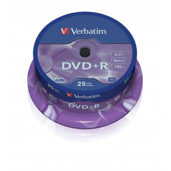 DVD+R Verbatim VB-DPR47S2A 16x 25 Pezzi