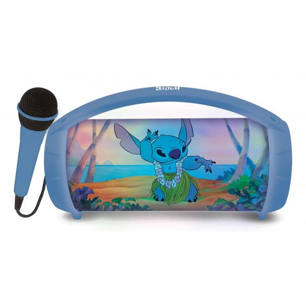 Altoparlante Bluetooth con Microfono Karaoke Lexibook Stitch Disney Azzurro
