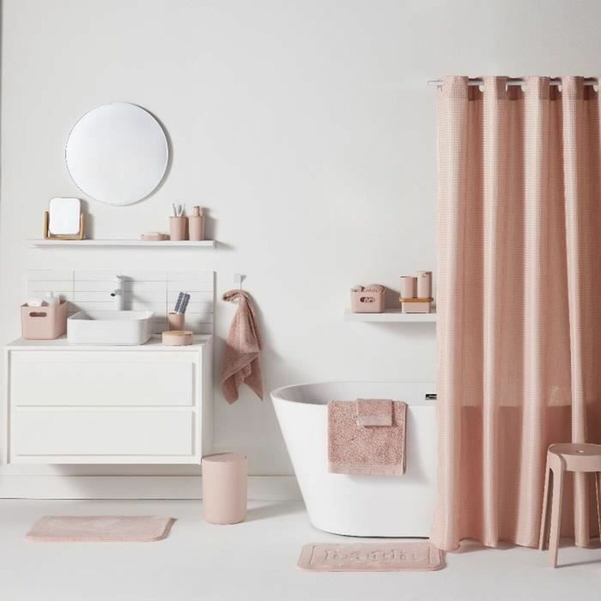 Tappetino Antiscivolo da Vasca TODAY UTILITY Rosa 40 x 60 cm - Image 3