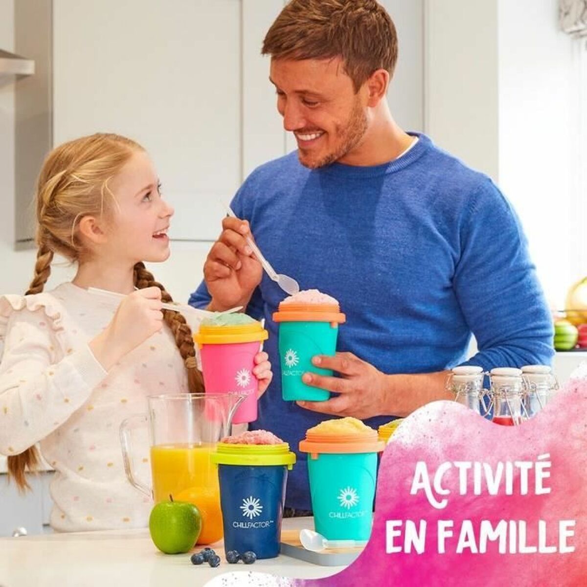 Bicchiere per Fare Gelati e Granite con Ricette Bandai Chillfactor Granita Mug Rose Plastica - Image 5