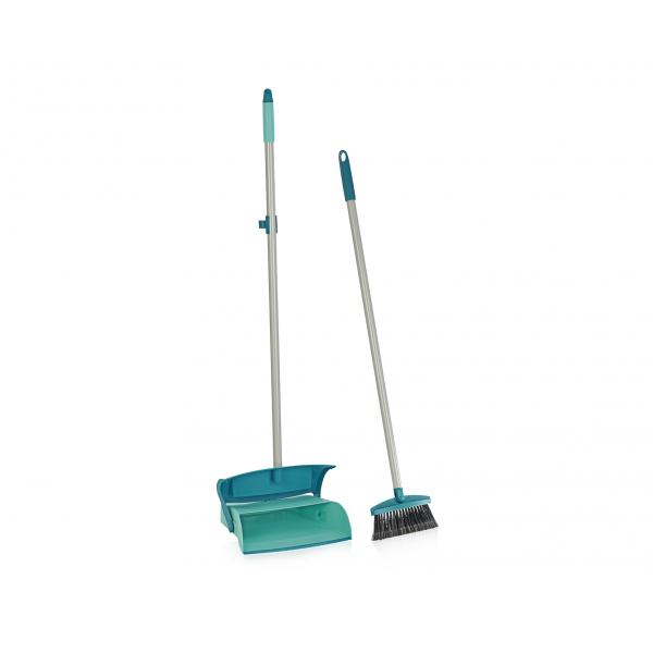 Set di Pulizia Scopa e Paletta Leifheit 41405 Azzurro Plastica (1 Unità)