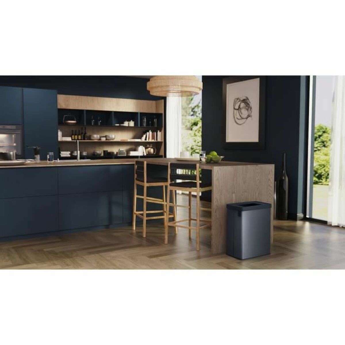 Secchio per Raccolta Differenziata Curver VERTO Azzurro 54 L Plastica - Image 5