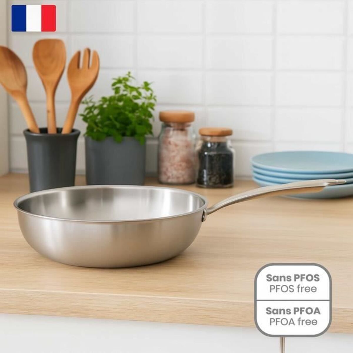 Padella Wok Livoo Acciaio Acciaio inossidabile Ø 28 cm - Image 3