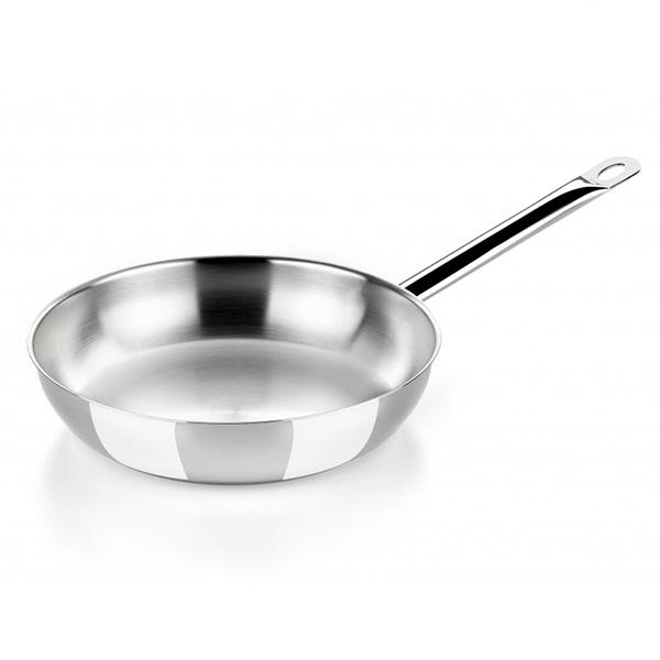 Padella Wok BRA A121612 Ø 24 cm Argentato Acciaio inossidabile