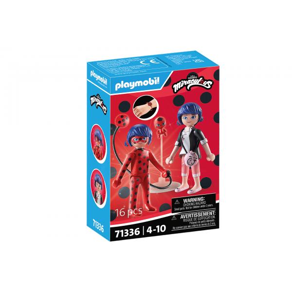 Playset Playmobil 71336 Miraculous: Marinette & Ladybug 16 Pezzi