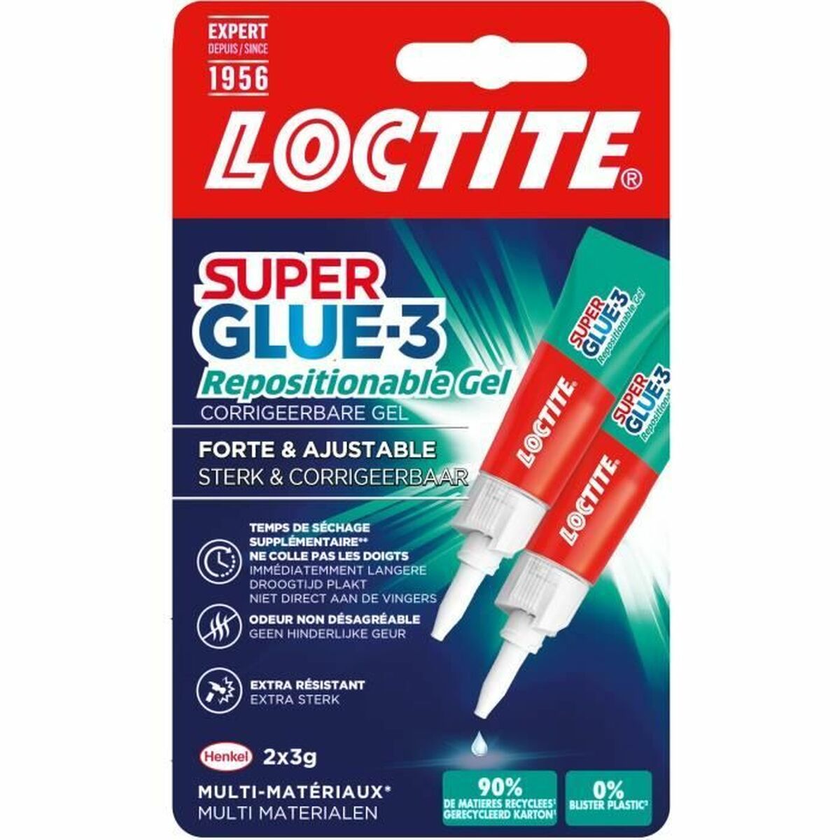 Cianoacrilato Loctite SUPERGLUE-3 3 g 2 Pezzi (12 Unità)