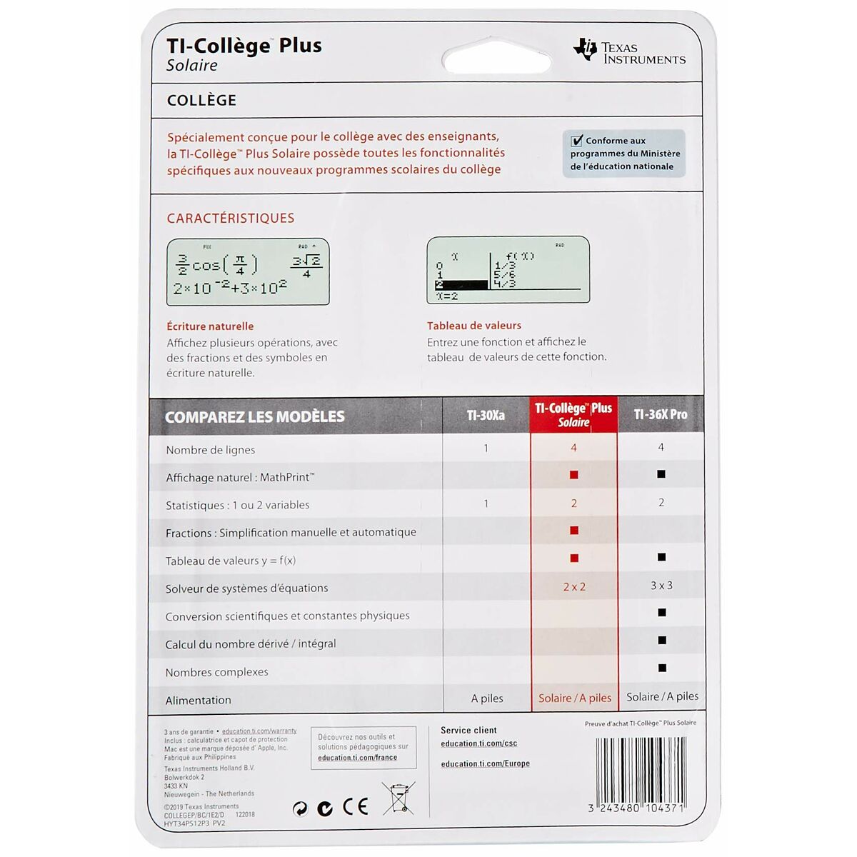 Calcolatrice scientifica Texas Instruments TI College Plus Azzurro - Image 4