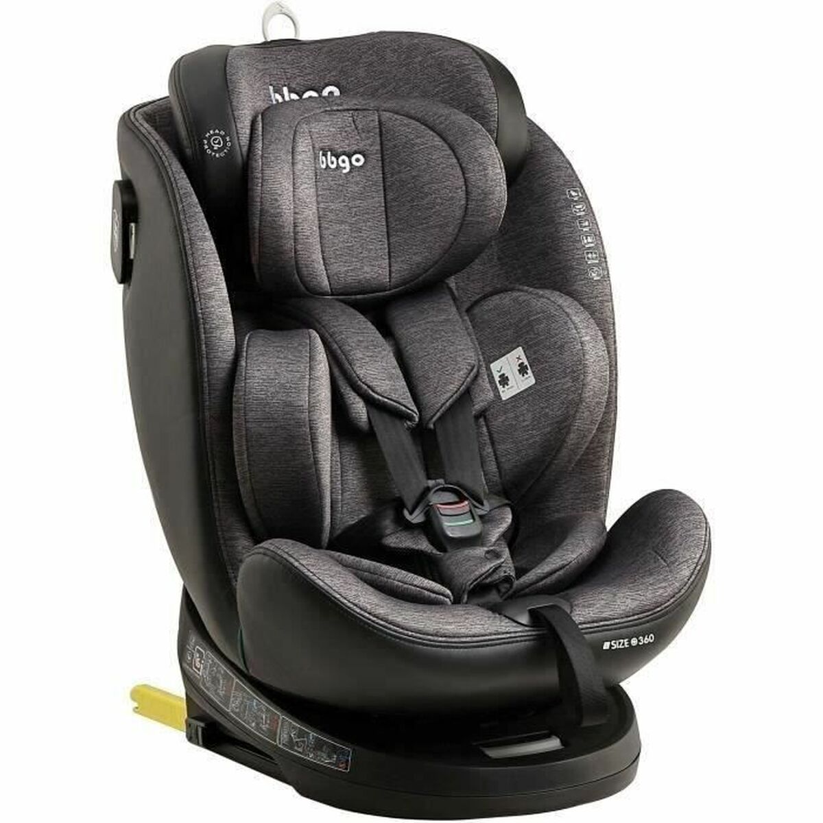 Seggiolino Auto BBGO Grigio 0 (de 0 a 10 kilos) 0+ (de 0 a 13 kilos) I (9 - 18 kg) II (15-25 kg) III (22 - 36 kg) Per bambini EC
