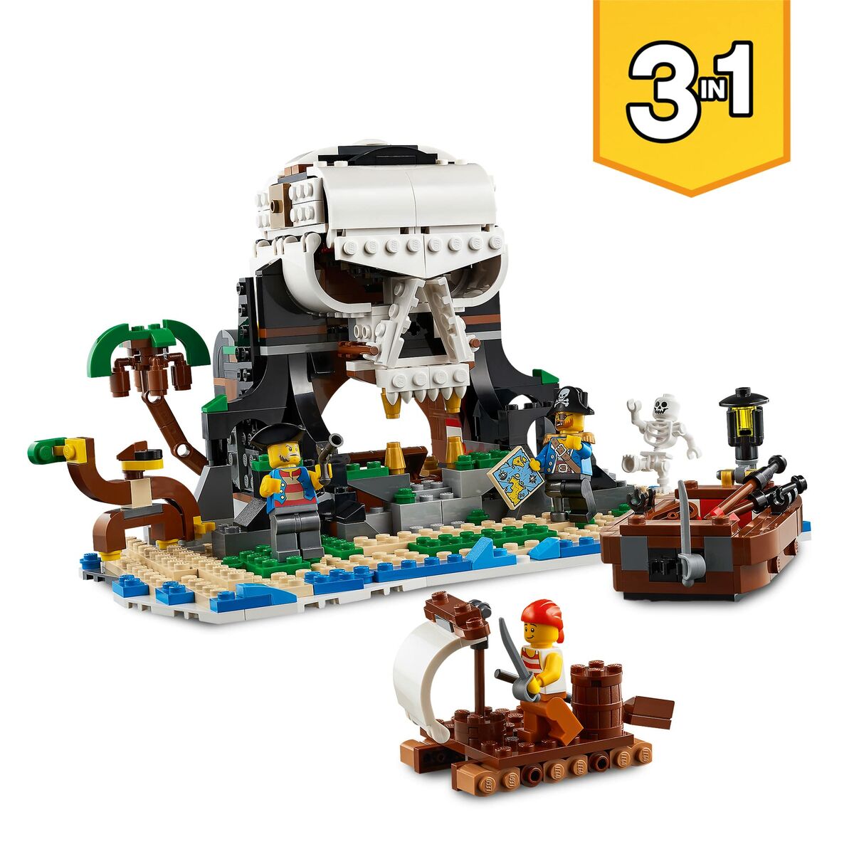 Playset di Veicoli Lego Creator 31109 Pirate Ship 3 in 1 1260 Pezzi - Image 4