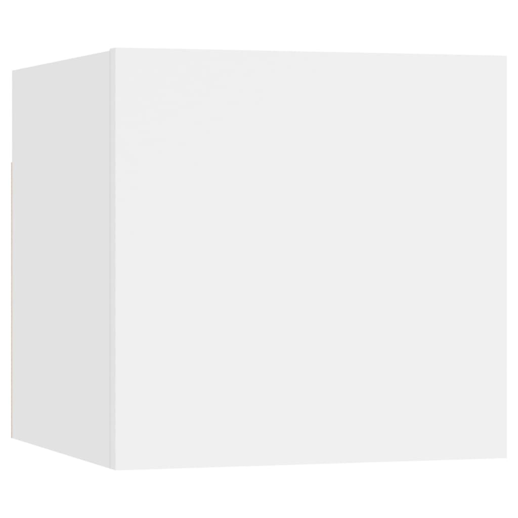 vidaXL Meuble TV mural Blanc Bois d'ingénierie - Image 6