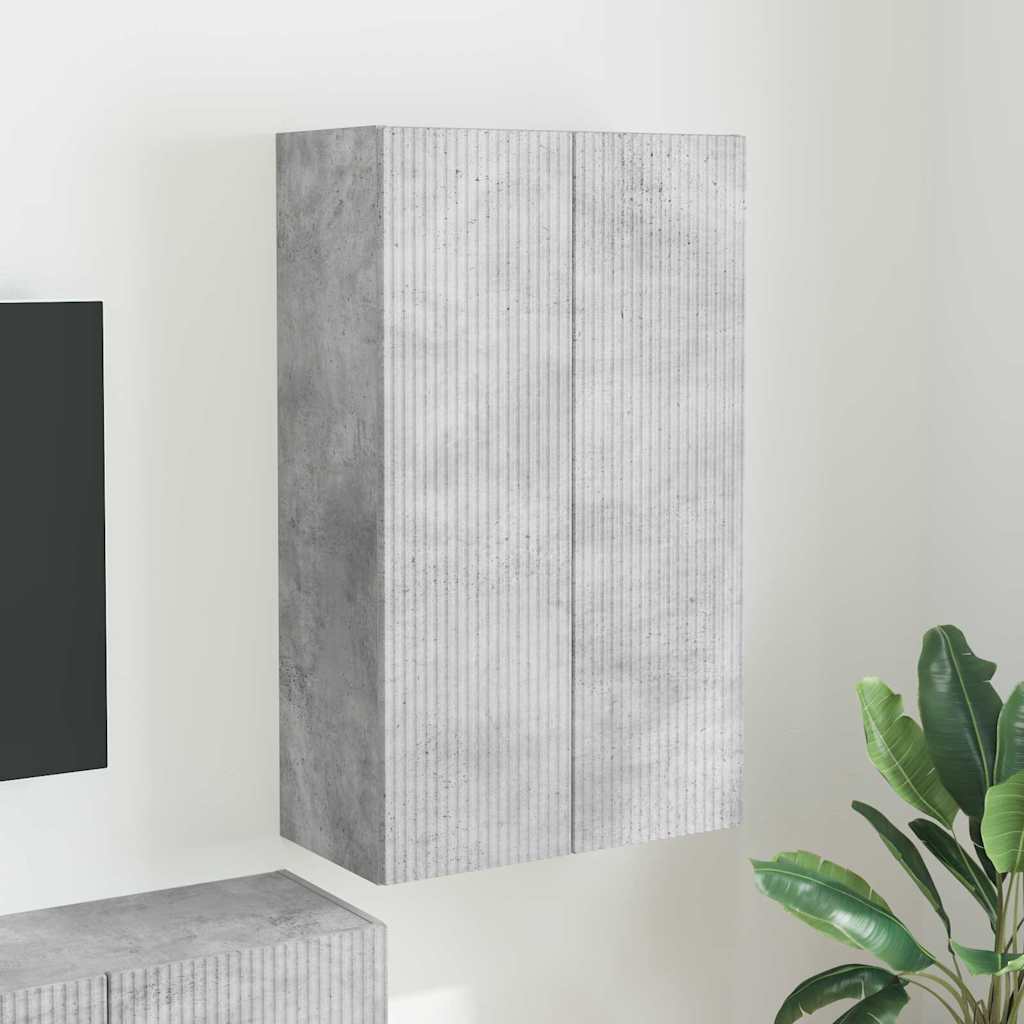 vidaXL Meuble TV mural Gris béton 59,5 x 31 x 100 cm Bois d'ingénierie