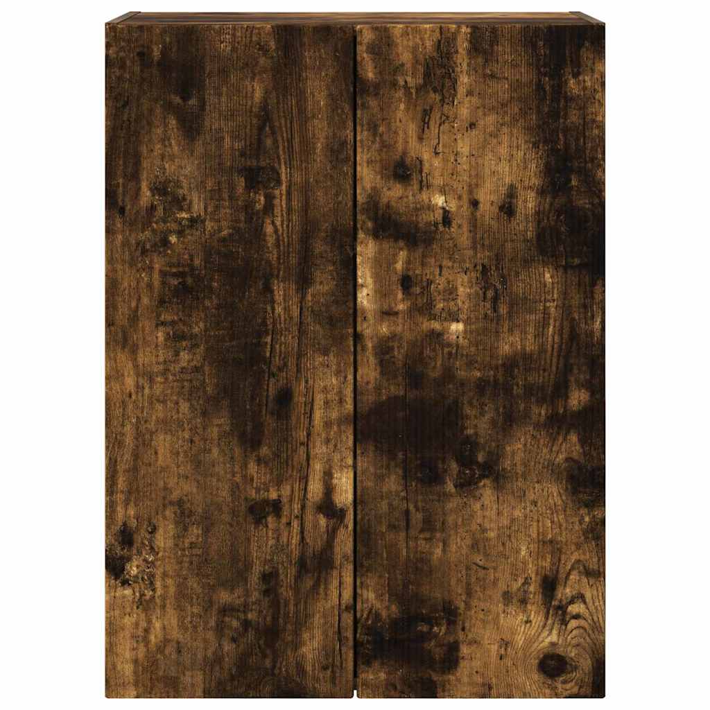 vidaXL Meuble TV mural Chêne fumé 59,5 x 31 x 80 cm Bois d'ingénierie - Image 6