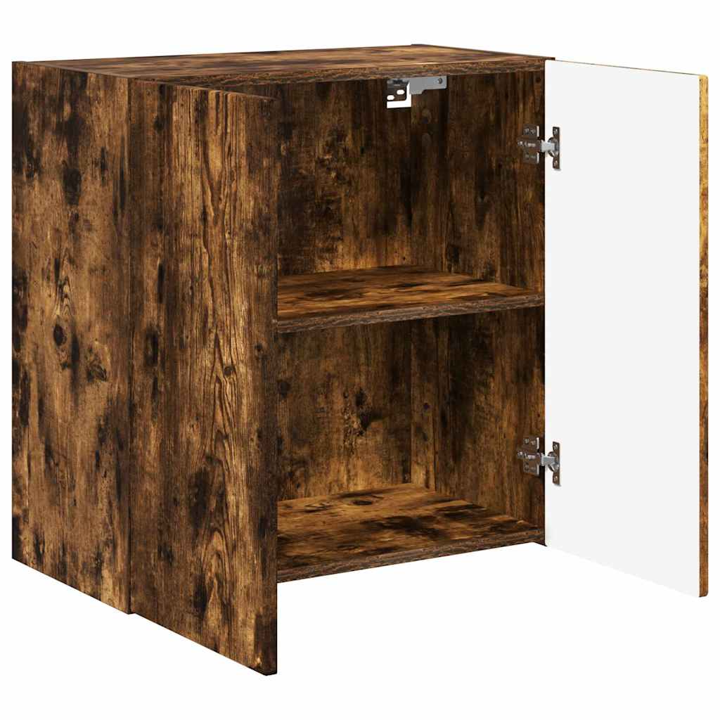 vidaXL Meuble TV mural Chêne fumé 59,5 x 31 x 60 cm Bois d'ingénierie - Image 5