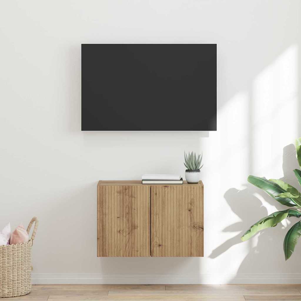 vidaXL Meuble TV mural Montage mural Chêne artisanal 59,5 x 31 x 40 cm