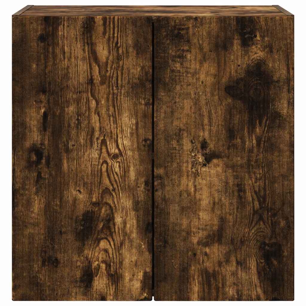 vidaXL Meuble TV mural Chêne fumé 59,5 x 31 x 60 cm Bois d'ingénierie - Image 6