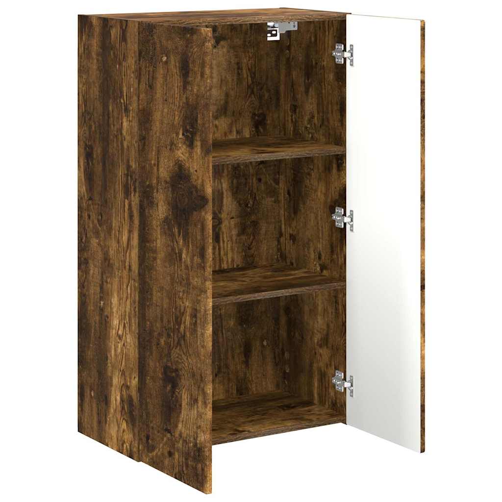 vidaXL Meuble TV mural Chêne fumé 59,5 x 31 x 100 cm Bois d'ingénierie - Image 5