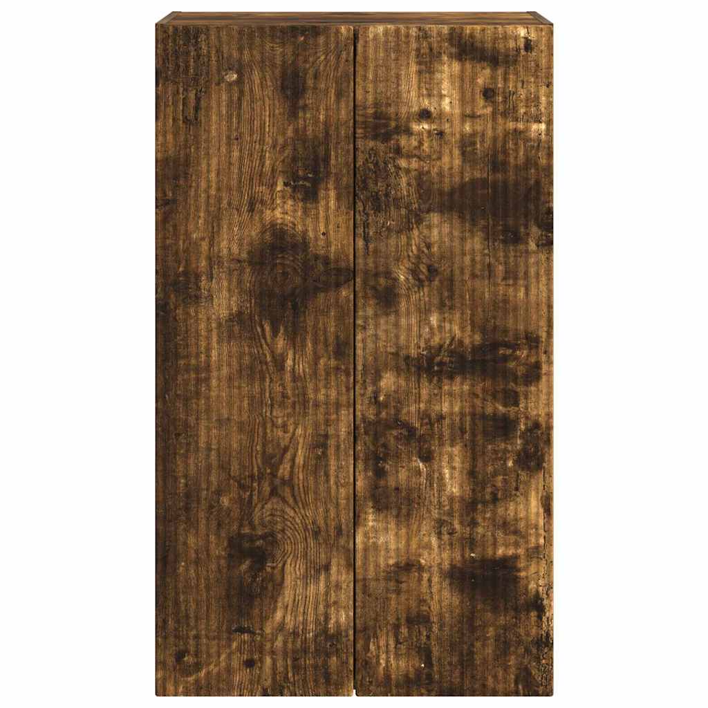 vidaXL Meuble TV mural Chêne fumé 59,5 x 31 x 100 cm Bois d'ingénierie - Image 6